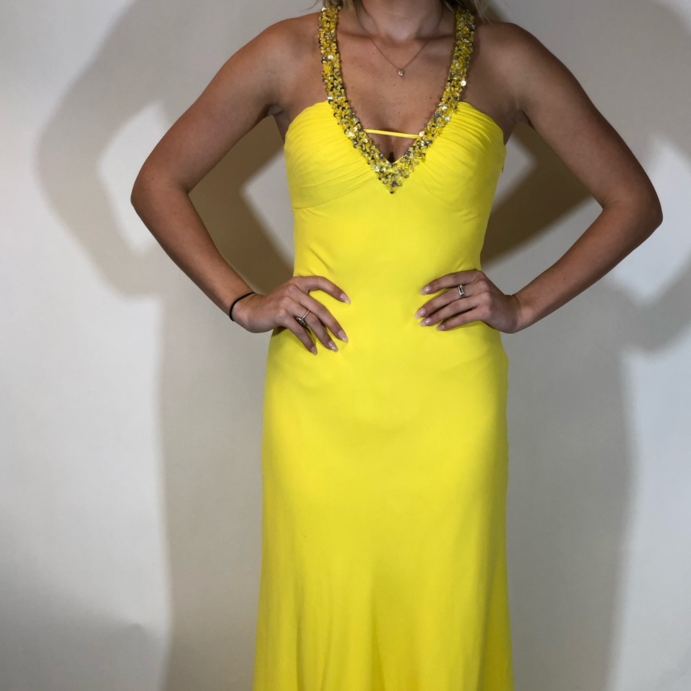 Couture Yellow Prom Dress